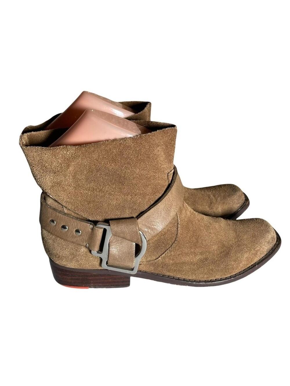 Joe's Brown Suede Harness Ankle Fashion Boots Bootie Size 6.5 M